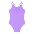 thumbnail image 3 of Lejafay Kids Girls Gymnastic Ballet Leotard Sleeveless Camisole Jumpsuit Lavender 3XL, 3 of 8