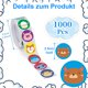 thumbnail image 1 of Paquete de 1000 pegatinas motivacionales de 1 pulgada para niños, autoadhesivas, pegatinas de recompensa con 16 lindos motivos de animales, pegatinas de recompensa, pegatinas de recompensa, elogio,, 1 of 7