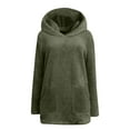 thumbnail image 4 of Oversized Hoodies for Women Casual Long Sleeve Y2k Sweatshirt Dress with Pockets Trendy Fuzzy Fleece Pullover, 4 of 5