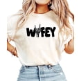 thumbnail image 2 of Wifey Skeleton Fall Shirt for Women Trendy Halloween Tee for Adults Ivory Shirt Adult X-Large, 2 of 5