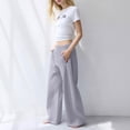 thumbnail image 7 of YOZGXEG Wide Leg Pants Women Women Wide Leg Interior Baggy Casual Barrel Elastic Waist Athletic Sweatpants Gray S-3Xl, 7 of 7