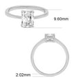 thumbnail image 5 of 2.50 Carat - Radiant Shape Lab Grown Basket Regular Shank Setting Solitaire Diamond Engagement Ring in 14K White Gold(Ring Size: 5), 5 of 5