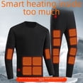 thumbnail image 2 of Ropa interior térmica calefactable Traje térmico de cuerpo entero con 22 zonas Ropa calefactable para parejas, 2 of 6