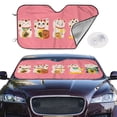 thumbnail image 2 of Haiem Cute Cat Car Windshield Sun Shade - Blocks UV Rays Sun Visor Protector, Sunshade to Keep Your Vehicle Cool, Universal Fit SUV Van Sedan-Medium, 2 of 7