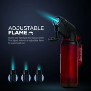 Crocs Torch Lighter, Refillable Butane Torch Lighters, Windproof Lighters with Butane Included for BBQ, Grill, Candles, Campfires, Cooking Torch Lighter with Safety Lock and Ready to Use - 4 Pack