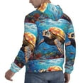 thumbnail image 3 of KLL Colorful Underwater Sea Turtle Print Mens Hoodie Long Sleeve Casual Pullover Hooded Sweatshirt Fashion Drawstring Hoodies with Pocket-XX-Large, 3 of 6