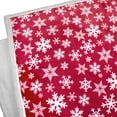 thumbnail image 4 of Premium Christmas Sherpa Throw Blanket | Red Snowflake Decoration, Fleece, Plush, Warm, Cozy Reversible Microfiber Holiday Blanket 60 x 80 Inches, 4 of 7