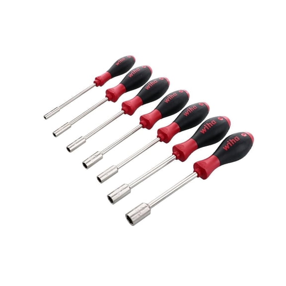 Wiha Softfinish Cushion Grip Inch Nut Driver Set 7 Piece