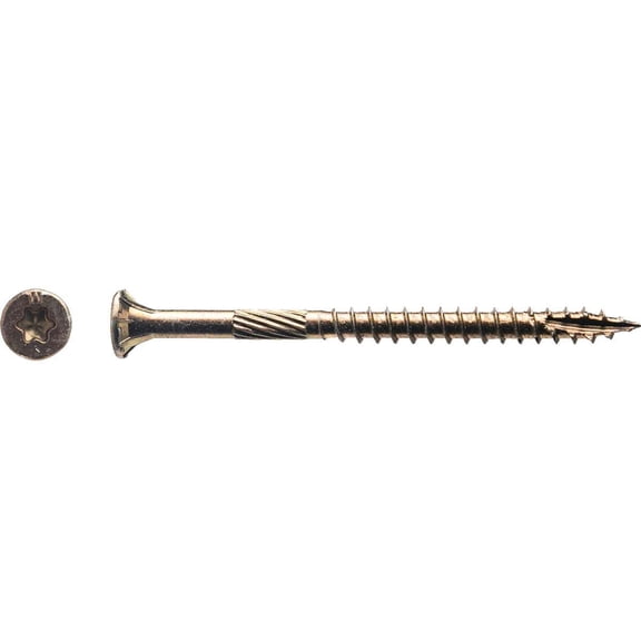 Big Timber 5015864 No.9 S x 2.5 in. 5 lbs Star Gold Zinc Coated Wood Screws - Pack of 470