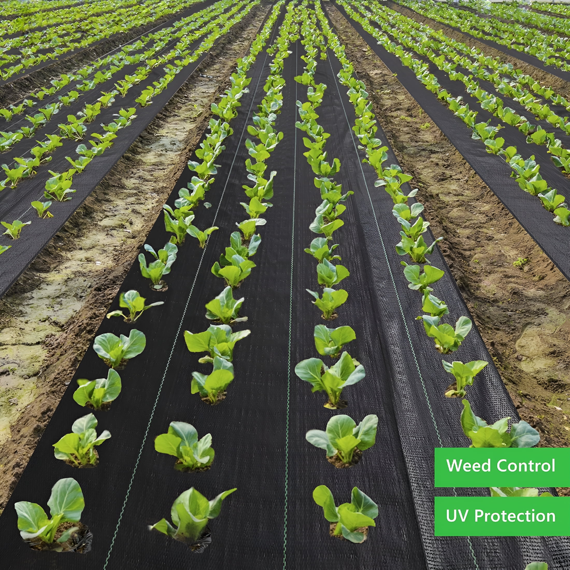 RLESO Weed Barrier Fabric 3.2oz Heavy Duty - 3ft x 300ft Landscape Fabric | Easy Install Rugged Plastic Ground Cover Weed Barrier with UV Protection for Gardens, Landscaping Fabric