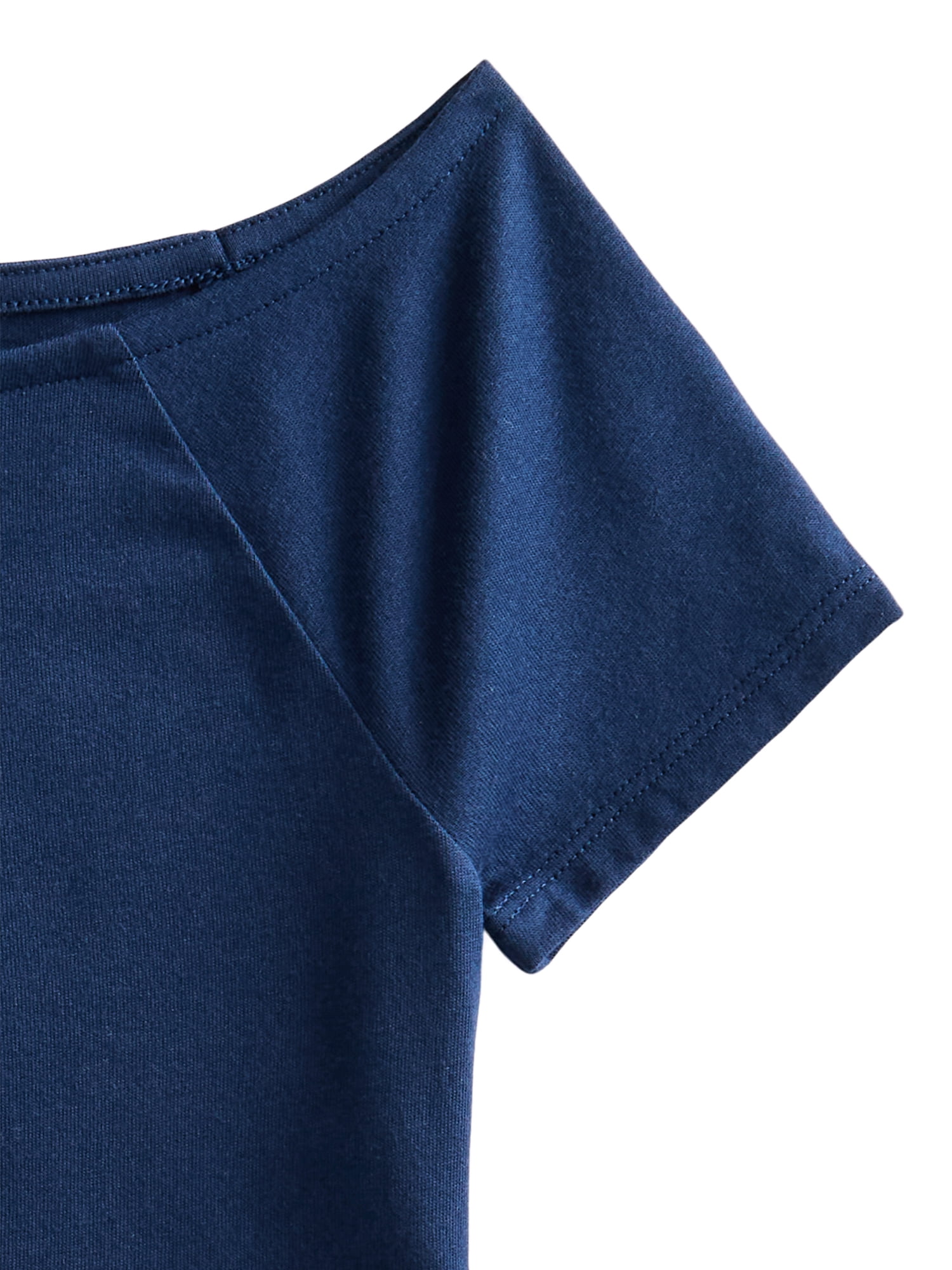 Weekend Academy Girls Wide Neck Knit Top with Short Sleeves, Sizes 4-18
