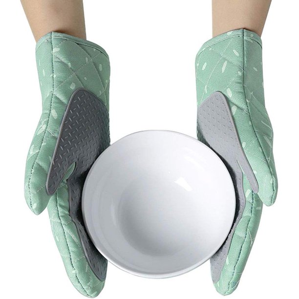 Guantes para microondas, guantes de silicona resistentes al calor para microondas, guantes de cocina antideslizantes para barbacoa, hornear, cocinar pizza en microondas