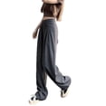 thumbnail image 3 of Lenpel Women's Wide Leg Pants Crossover High Waisted Business Casual Office Trousers Palazzo Lounge Pants, 3 of 4