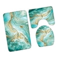 thumbnail image 4 of Bathroom Rugs Set 3 Pieces Super Soft and Comfortable with Toilet Seat Cover Green, 4 of 8