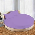 thumbnail image 2 of Cotton Sheet Round, 4 Piece Cotton Round Bedsheet 100% Egyptian Cotton, 30" Deep Pocket,76" Diameter, 400 TC, Round Sheet Set, Super Soft, Luxury and Easy Care -Lavender Solid, King Size, 2 of 3