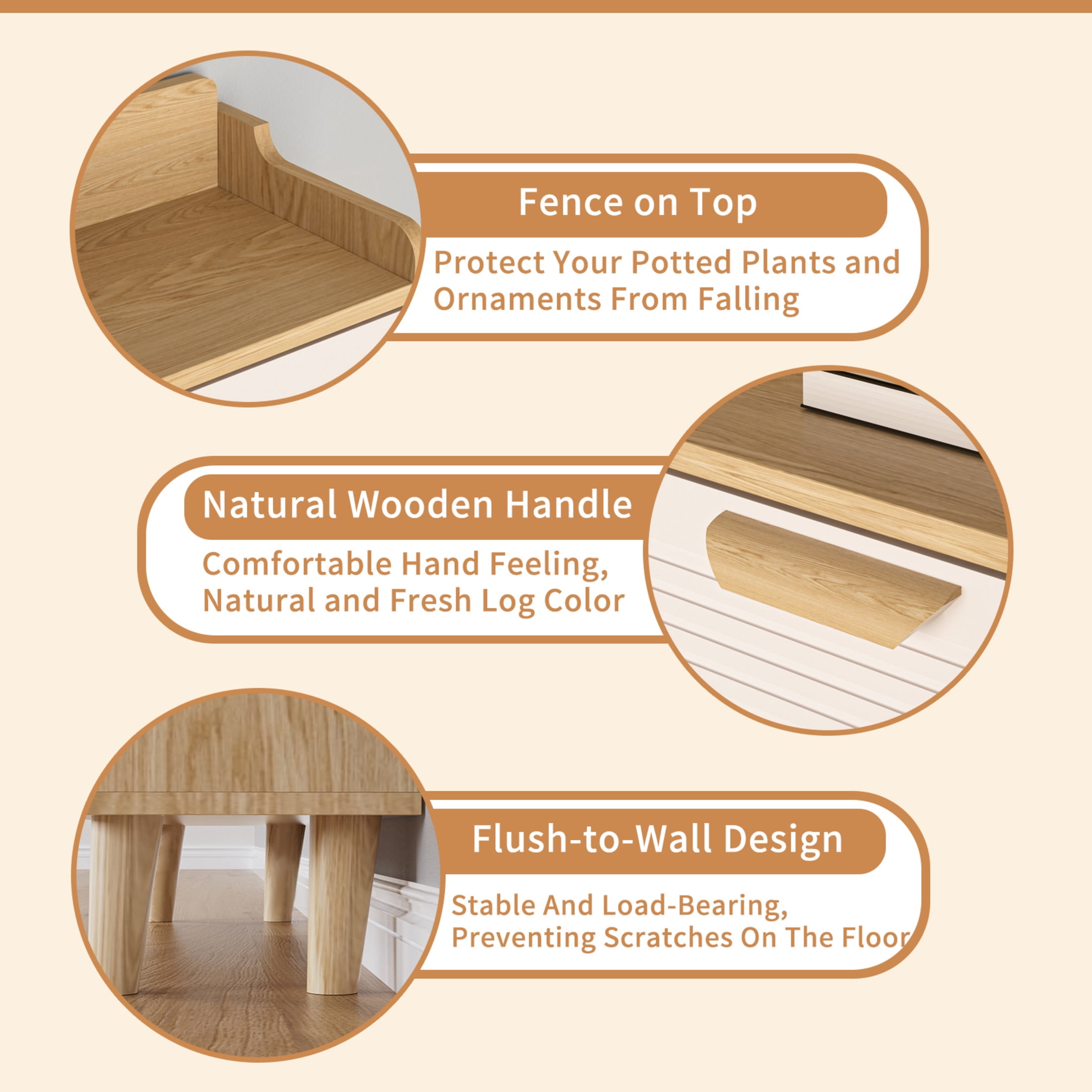 Noble House 31" Nordic Shoe Storage Cabinet, Flip Drawer Narrow Entryway Organizer, Solid Wood Legs, White & Natural