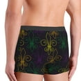 thumbnail image 4 of Rateoe Mardi Gras Carnival Mens Boxer Briefs Poly Spandex Performance Boxer Briefs Underwear Hem Boxer Briefs - Large, 4 of 8