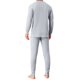 thumbnail image 3 of Conjunto de ropa interior larga para hombres de 2 piezas, capa base, parte superior e inferior, gris claro S, 3 of 5