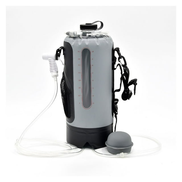 Douche de Camping Portable avec Double Bandoulière Détachable, Sac de Douche pour Randonnée Escalade