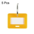 thumbnail image 2 of Uxcell 28x22mm Plastic Key Tags with Split Keyring Yellow 5 Count, 2 of 4