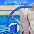 thumbnail image 3 of GloryStar 30"x30" Pool Handrail with 250LBs Load Capacity, 304 Stainless Steel Pool Rail, Silver Railing and Blue Grip Cover for Inground Swimming Pools, 3 of 7