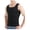 Black, variant on Men's Neoprene Body Shaper Vest - Double-Breasted Compression Tank Top for Torso Trimmer