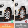 thumbnail image 4 of 30PCS Zip Treads for Tires,Universal Tire Chains Zip Ties,Universal Reusable Anti-Skid Pe Tire Chains,Cadenas Para La Nieve Universales,Anti Slip Nylon Snow Straps for Car Tires,for Snow and Ice, 4 of 7