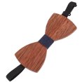 thumbnail image 4 of Wooden Bowtie Set for Wedding Creative Hand Craft Bowknot Cravat for Men Multi 1pc, 4 of 9