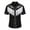 Black, variant on Boys T Shirts Boys 3D Cowboy Print Short Sleeve Button Down Shirt Girls' Tops Army Green 12-13 Years