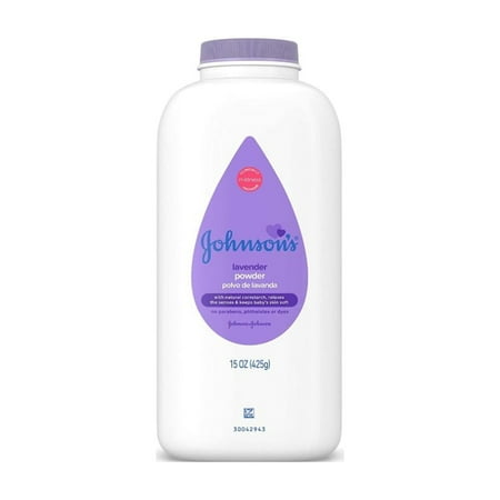 Johnson's Lavender Baby Powder with Naturally Derived Cornstarch 15 oz (Pack of 24)