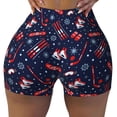 thumbnail image 2 of Salouo Winter Outdoors Sports Print Women's Athletic Shorts,Booty Shorts Biker Shorts High Waisted Elastic Workout Shorts for Yoga Gym Running Sports-XX-Large, 2 of 8