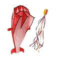 thumbnail image 4 of Cometa de delfín de 2,2 x 1,2 m para niños y adultos, ideal para actividades familiares en la playa. Rojo, 4 of 8