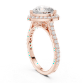 thumbnail image 3 of Zuwelria Certified Halo Moissanite Diamond Rings | 2.45 CTW Excellent Heart Cut Diamond Ring for Wedding | Diamond Promise Rings | 18K Rose Gold Plated Sterling Silver Size 8, 3 of 8