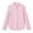 *Pink, variant on ClodeEU Women's Ruffle Collar Long Sleeve Button Down Shirt,Elegant Solid Dress Blouse Casual Top ,Women's Plus L