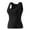 Black, variant on Women's Winter Warmth Fleece Lined Seamless Padded Camisole, Solid Color Thermal Tank Top Backless Bra Base Layer for Daily Casual Wear and Cold Weather