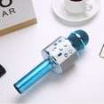 thumbnail image 1 of WS858 Mobile Phone Karaoke Microphone Wireless Bluetooth Capacitor Microphone Audio blue Karaoke microphone, 1 of 4