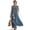Blue Lotus Flower Leaf, variant on Crane Mountain Cherry Blossom Print Women Tank Sundress Casual Sleeveless Round Neck Loose Wrinkle-Free Long Maxi Vacation Dress Linen Cocktail Party Madi Dresses with Pockets, Size M