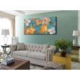 thumbnail image 4 of CDDposter Colorful Flowers Canvas Wall Art Decor Large Farmhouse Floral Painting Picture Print Blue Vintage Artwork Poster for Bedroom Living Room Office Decoration 20"x40", 4 of 5