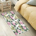 thumbnail image 2 of WOBOGO Pink Roses Carpet 39x20in Kitchen Bathroom Livingroom Plush Absorbent Non-Slip Floor Mat, 2 of 8