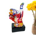 thumbnail image 3 of Hand Sculpture, Unique Hand Resin Statue, Abstract Art Sculpture Colorful Thumbs Peace Figurines, Acting Signal Table Sculpture for Shelf Desk, 3 of 9