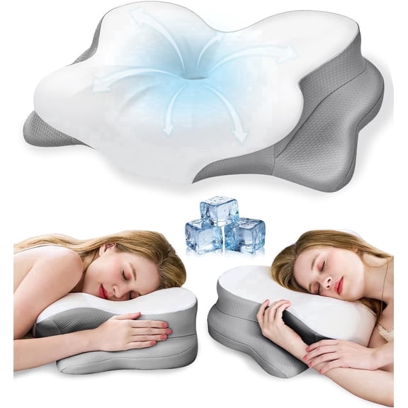 CosBed Cervical Neck Pillow for Sleeping Pain Relief, Ergonomic Memory Foam Pillow, Contour Memory Foam Pillow for Side Back Stomach Sleepers