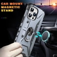 thumbnail image 3 of Case for iPhone 16 Pro Max,Military Grade Drop Full-Body Shockproof Protective Built in 360° Rotate Magnetic Kickstand Ring Holder Phone Case for iPhone 16 Pro Max,6.9 Inch 2024 (Blue), 3 of 18