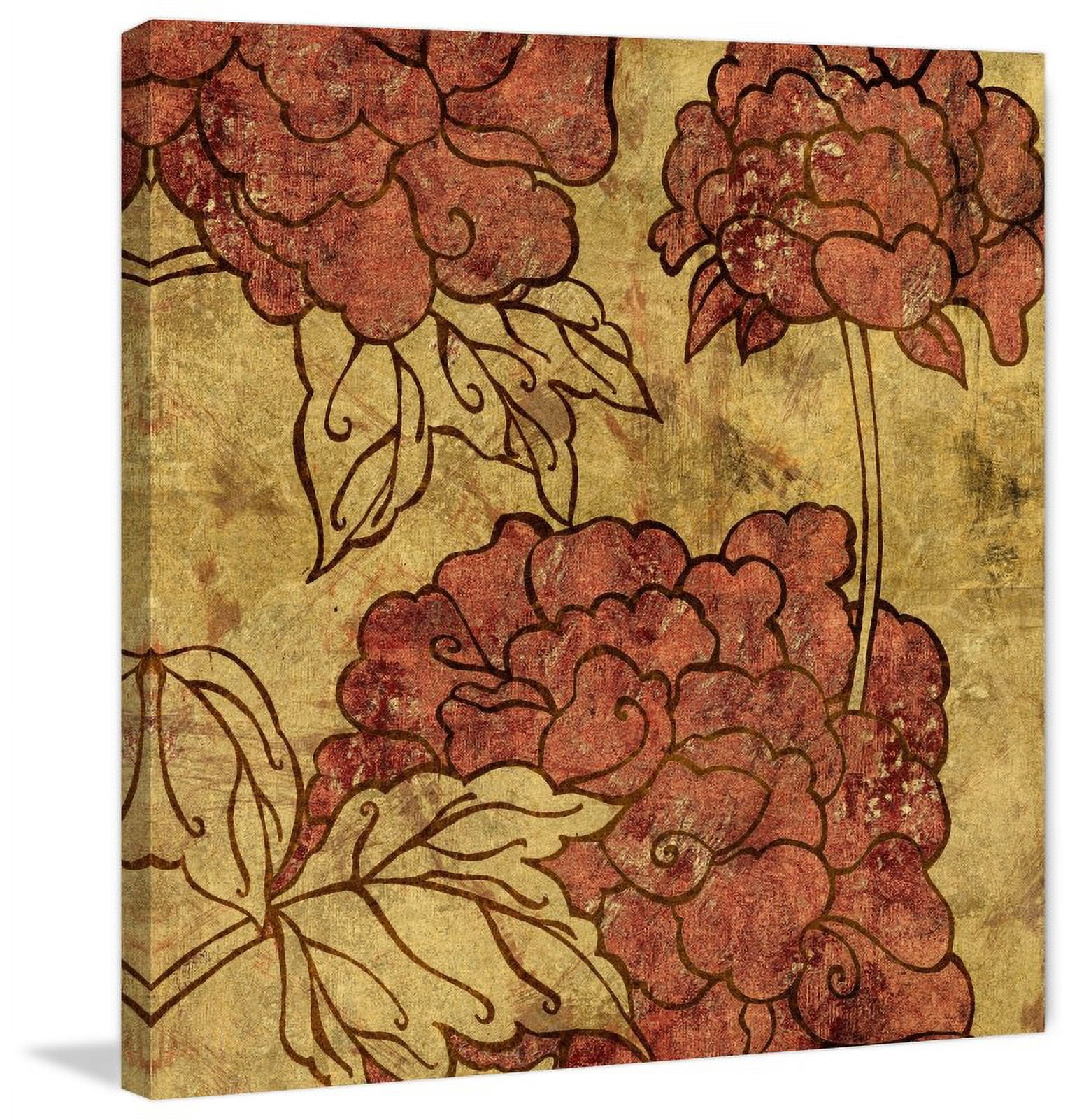 "Peonies II" Painting Print on Wrapped Canvas