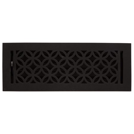 

Signature Hardware 943117-4-10 Pasteur Iron Floor Register - Black