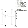 thumbnail image 5 of 1 In. Heavy Duty H Round Flange Pipe Desk Legs - 2 Pack, 5 of 10