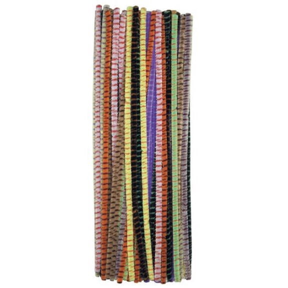 Creativity Street Chenille Stems, Striped, Assorted Colors 100/Pkg.