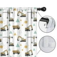thumbnail image 4 of Blackout Kids Curtains,Cartoon Construction Vehicles Geometric Shapes Childrens Insulated Curtains Set Of 2,Bedroom Essentials,Toddler Room Decor 42"x54", 4 of 5