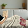 thumbnail image 3 of Polish Soft Flannel Fleece Throw Blanket, Warsaw Calligraphy with a Skyline Graphics, Cozy Plush for Indoor and Outdoor Use, 60" x 80", Champagne Dark Salmon, by Ambesonne, 3 of 5