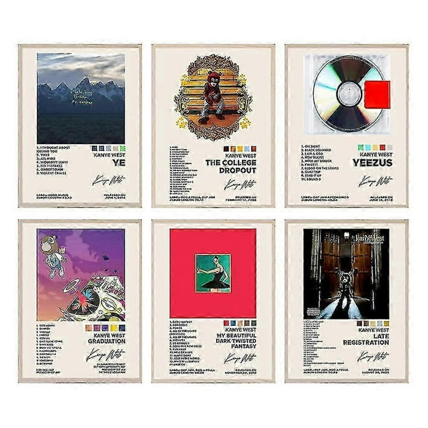 Ye Kenye West Poster Folklore Album Reputation Poster Music Album Poster For Room Aesthetic Canvas Wall Art Bedroom Decorations Gift