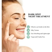 KLEEM ORGANICS Dark Spot Corrector Night Serum for Face, Hands & Neck - Formulated with Vitamin C, Vitamin E, Ferulic Acid & Hyaluronic Acid - 1 fl oz